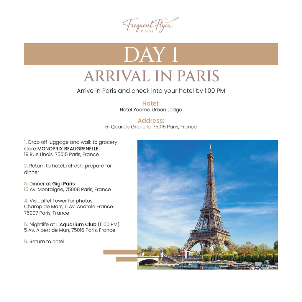 6-Day Paris Itinerary: Luxury Travel Guide with Dining, Nightlife & Sights